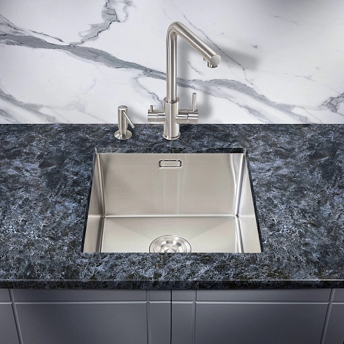Кухонная мойка Milacio Denia 44 Steel (MC.77430) сталь нержавеющая Кухонная мойка Milacio Denia 44 Steel (MC.77430) сталь нержавеющая