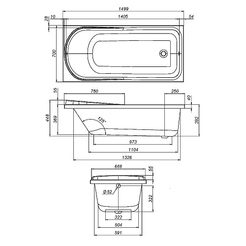 Каркас для ванны AM.PM Like W80A-150-070W-R A0 150х70 см Каркас для ванны AM.PM Like W80A-150-070W-R A0 150х70 см
