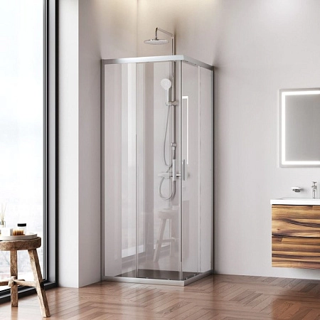 Душевой уголок AM.PM Gem W90G-403-8080-MT 80x80 хром матовый, стекло прозрачное