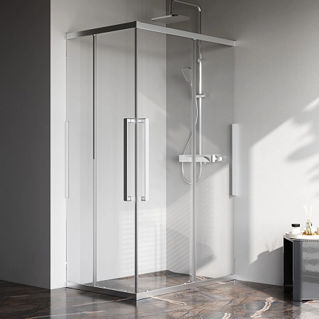 Душевой уголок AM.PM Func W84G-403-12080-MT 120х80, профиль хром матовый, стекло прозрачное