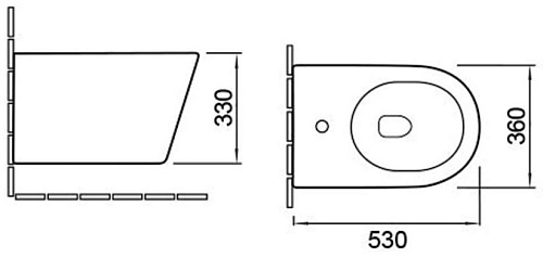 Биде подвесное Vincea VB1-11 белый Биде подвесное Vincea VB1-11 белый