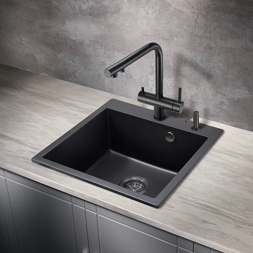 Смеситель для кухни Milacio Ultra 559 (MCU.559.TB) под фильтр, total black Смеситель для кухни Milacio Ultra 559 (MCU.559.TB) под фильтр, total black