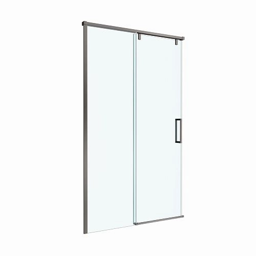 Душевая дверь BelBagno SOFT_CLOSE-1-BF-1-120-C-GM 120 см, профиль оружейная сталь, стекло прозрачное Душевая дверь BelBagno SOFT_CLOSE-1-BF-1-120-C-GM 120 см, профиль оружейная сталь, стекло прозрачное
