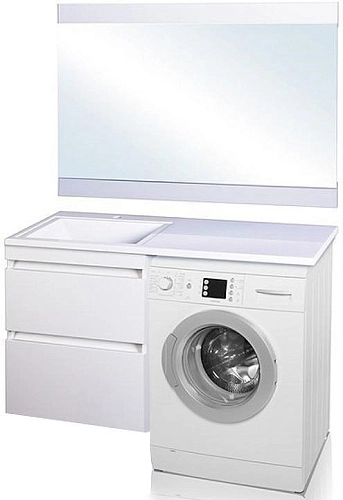 Тумба под раковину Style Line Даллас 115, люкс PLUS, белый СС-00000651 Тумба под раковину Style Line Даллас 115, люкс PLUS, белый СС-00000651