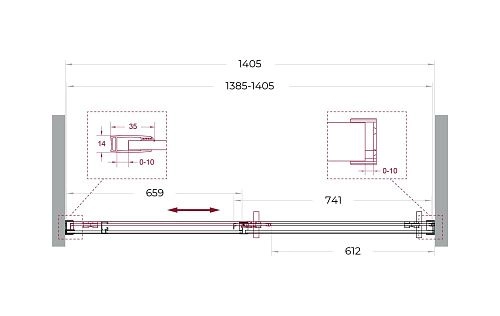 Душевая дверь BelBagno SOFT_CLOSE-1-BF-1-140-C-GM 140 см, профиль оружейная сталь, стекло прозрачное Душевая дверь BelBagno SOFT_CLOSE-1-BF-1-140-C-GM 140 см, профиль оружейная сталь, стекло прозрачное