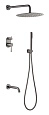 Душевая система Boheme Uno 464-2-GM скрытого монтажа антрацит Душевая система Boheme Uno 464-2-GM скрытого монтажа антрацит