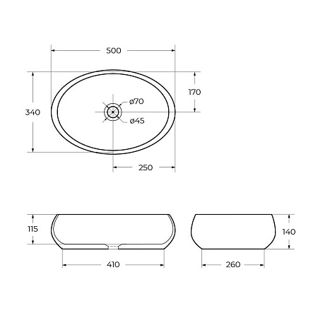 Раковина BelBagno BB1085 500x340 белый Раковина BelBagno BB1085 500x340 белый