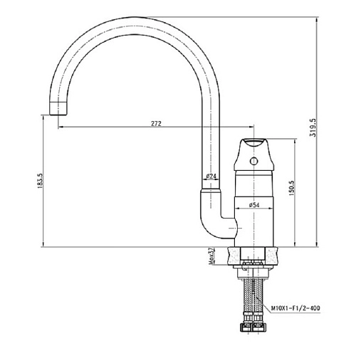 Смеситель для кухни Kaiser Nova 23044-5 Смеситель для кухни Kaiser Nova 23044-5
