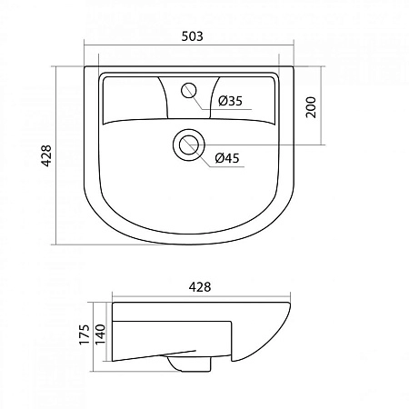 Раковина Santek ЛАДОГА 50 1WH110256 1.WH11.0.256 Раковина Santek ЛАДОГА 50 1WH110256 1.WH11.0.256