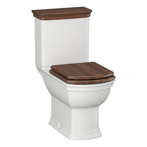 Унитаз напольный Opadiris Риспекто OS239724N белый, ободковый, сиденье светлый орех, крышка бачка светлый орех Унитаз напольный Opadiris Риспекто OS239724N белый, ободковый, сиденье светлый орех, крышка бачка светлый орех