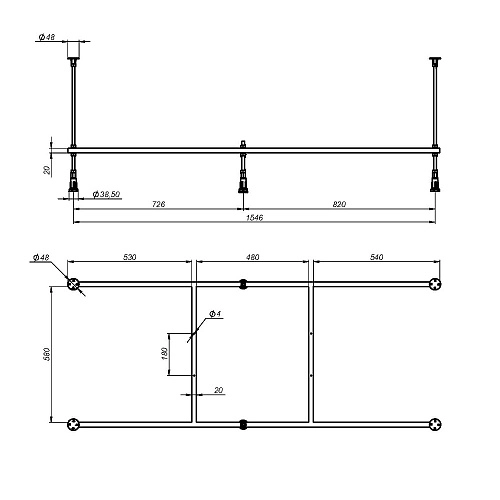 Каркас для ванны AM.PM X-Joy W00A-165-070W-R универсальный 165х70 см Каркас для ванны AM.PM X-Joy W00A-165-070W-R универсальный 165х70 см