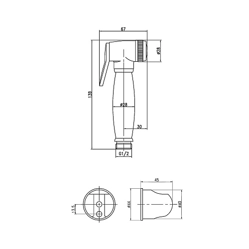 Гигиеническая лейка Lemark LM8087B бронза Гигиеническая лейка Lemark LM8087B бронза