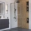 Душевая перегородка BelBagno UNO-L-1-TB-110-C-GM 110 см, профиль оружейная сталь, стекло прозрачное Душевая перегородка BelBagno UNO-L-1-TB-110-C-GM 110 см, профиль оружейная сталь, стекло прозрачное