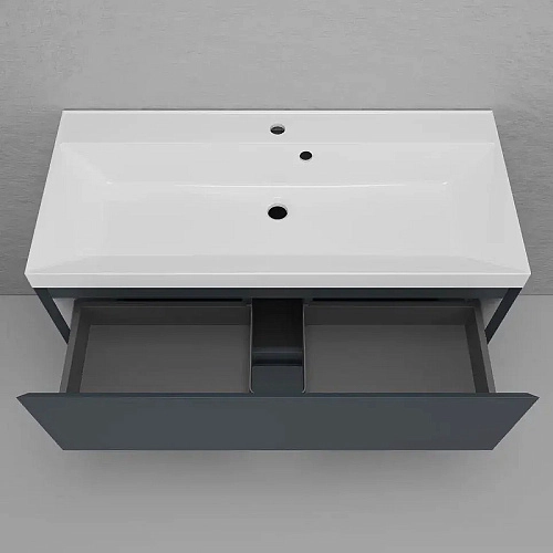 Тумба под раковину Style Line Манхэттен 100 см ЛС-00002369 напольная, графит Тумба под раковину Style Line Манхэттен 100 см ЛС-00002369 напольная, графит