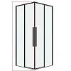 Душевая дверь GROSSMAN Galaxy 1/2.K33.01.11.42.00 (110x195) графит сатин, стекло прозрачное