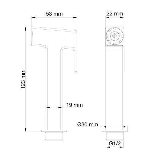 Гигиеническая лейка Wonzon & Woghand хром (WW-88PQ02-CR) Гигиеническая лейка Wonzon & Woghand хром (WW-88PQ02-CR)