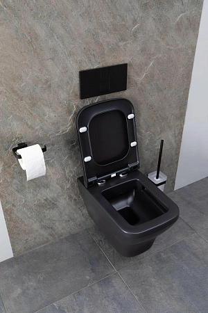 Унитаз подвесной Allen Brau Infinity 4.21011.31 с крышкой, черный матовый