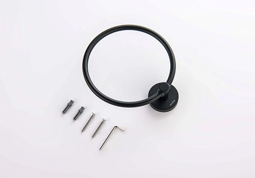 Полотенцедержатель Aquatek ЕВРОПА AQ4112MB черный матовый Полотенцедержатель Aquatek ЕВРОПА AQ4112MB черный матовый