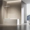 Шторка на ванну Vincea VSB-6E900CL-L, 900x1400, хром, стекло прозрачное, левая
