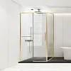 Душевой уголок Vincea Slim Soft VSR-1SS8015CLG, 1500x800, брашированное золото, стекло прозрачное