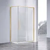 Душевой уголок Vincea Slim-N VSR-4SN8014CLG, 1400x800, брашированное золото, стекло прозрачное
