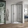 Душевой уголок Vincea Slim-U VSP-2SU900CLB, 900x900, м.черный, стекло прозрачное