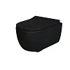 Унитаз подвесной Abner 103T20201R (545x360x330) черный матовый безободковый с тонкой крышкой 103T20201R-102T20201S