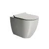 Унитаз приставной GSI PURA безободковый Swirlflush серый матовый (881017) без сиденья