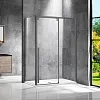 Душевой уголок Vincea Lugano VSR-1L9012CLGM-1, 1200x900, вороненая сталь, стекло прозрачное