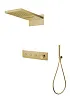 Душевая система Boheme FUSION 130-2-G GOLD с изливом встраиваемая