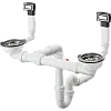 Слив-перелив Hansgrohe с ручным управлением D15-10 43922800, нержавеющая сталь