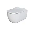 Унитаз подвесной Abner 103T20001R (545x360x330) белый безободковый с тонкой крышкой 103T20001R-102T20001S