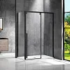 Душевой уголок Vincea Lugano VSR-1L9012CLB-1, 1200x900, черный, стекло прозрачное