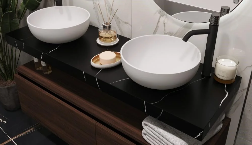 Столешница Armadi Art FLAT NERO MARQUINA 1410x460x70 869-140-NM Столешница Armadi Art FLAT NERO MARQUINA 1410x460x70 869-140-NM