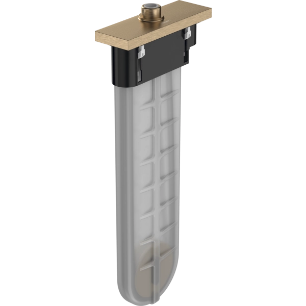 Внешняя часть с прямоугольной розеткой Hansgrohe sBox 28010140, шлифованная бронза Внешняя часть с прямоугольной розеткой Hansgrohe sBox 28010140, шлифованная бронза