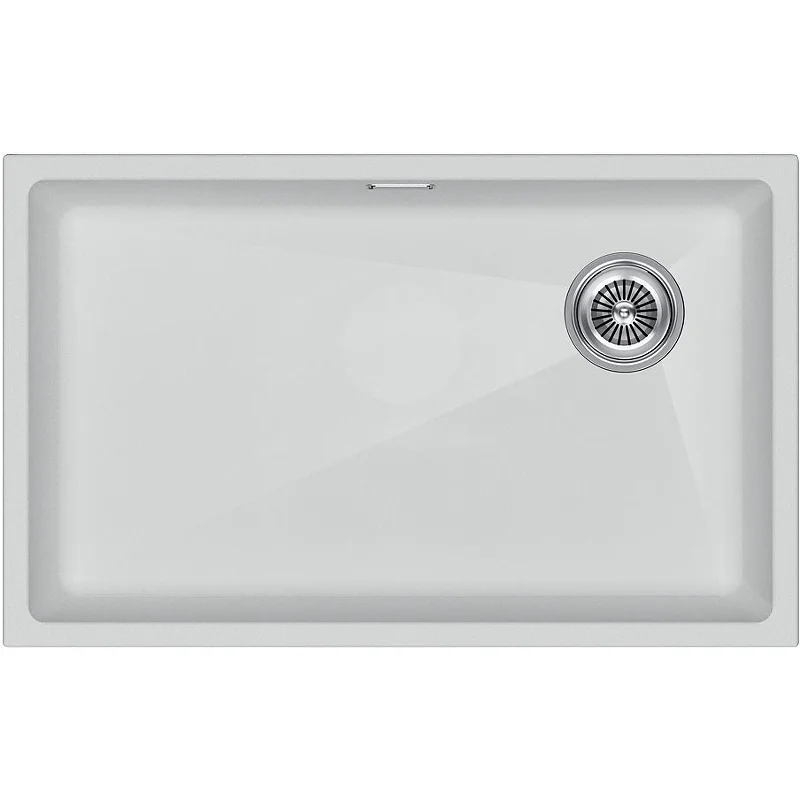 Кухонная мойка Paulmark LUMI 74UNI-SKEW LU74SK-WH, белый, 740х440 Кухонная мойка Paulmark LUMI 74UNI-SKEW LU74SK-WH, белый, 740х440