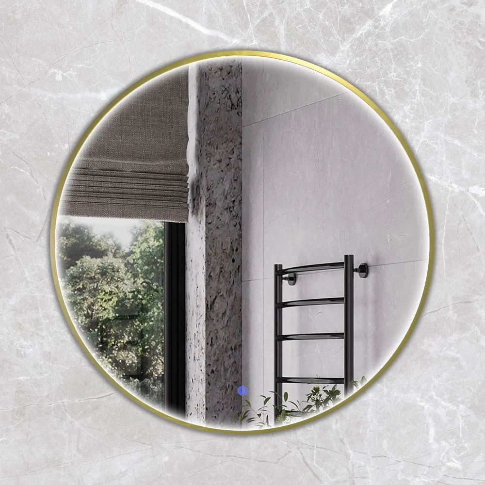 Зеркало Comforty Вега-75 00-00020725 LED IC-подсветка, теплый свет, сенсор, золотой матовый Зеркало Comforty Вега-75 00-00020725 LED IC-подсветка, теплый свет, сенсор, золотой матовый