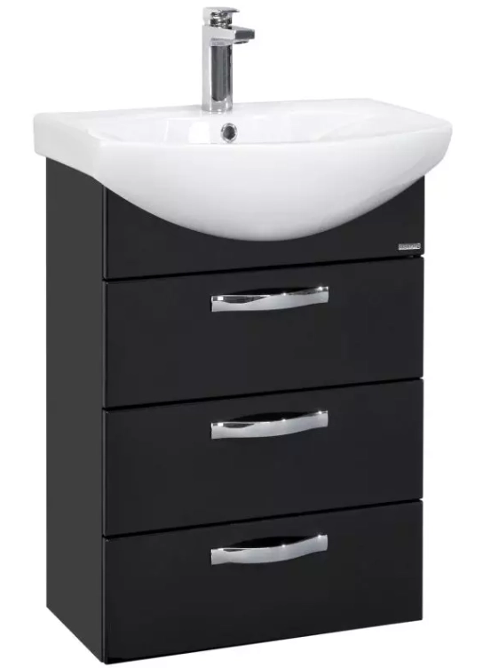 Тумба с раковиной Aquaton Ария 50 Н (1A1402K0AA950) черный глянец Тумба с раковиной Aquaton Ария 50 Н (1A1402K0AA950) черный глянец