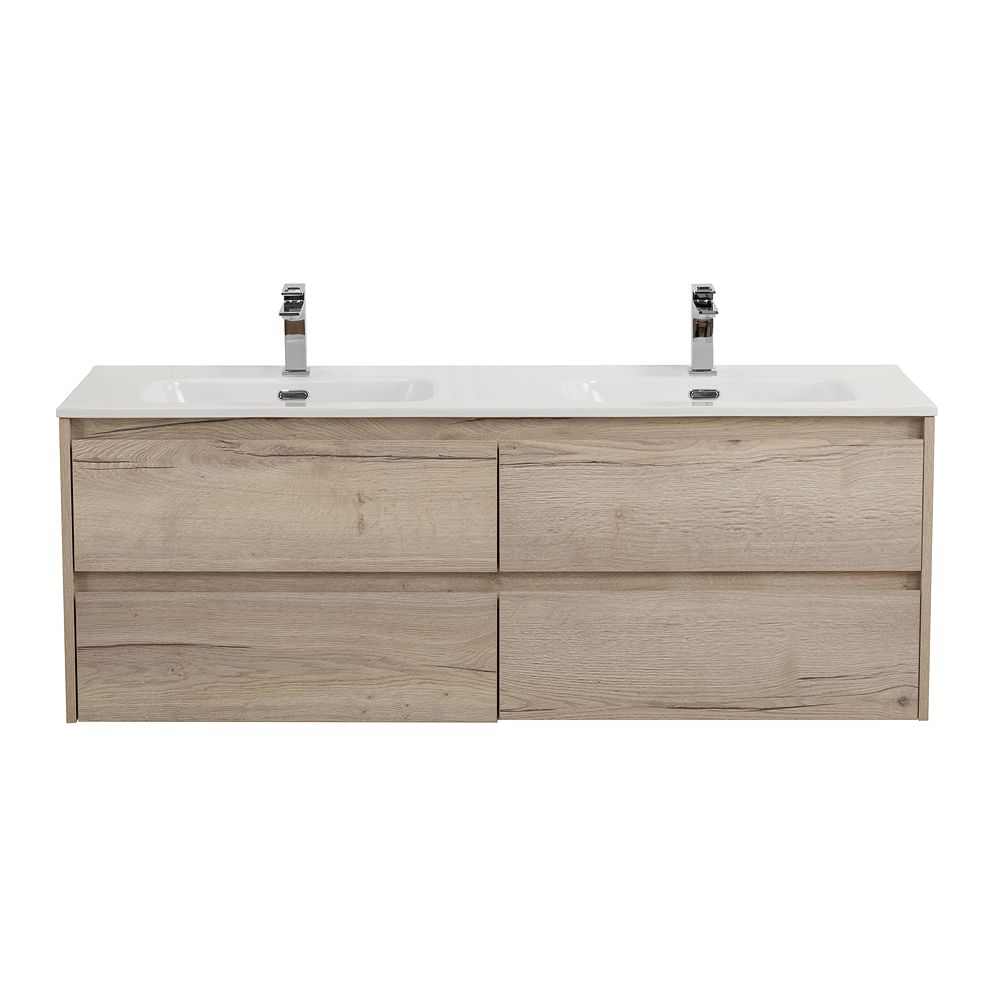 Детальная картинка товара «тумба под раковину belbagno kraft-1400-4c-so-2-rgb rovere galifax bianco подвесная 1400x460»