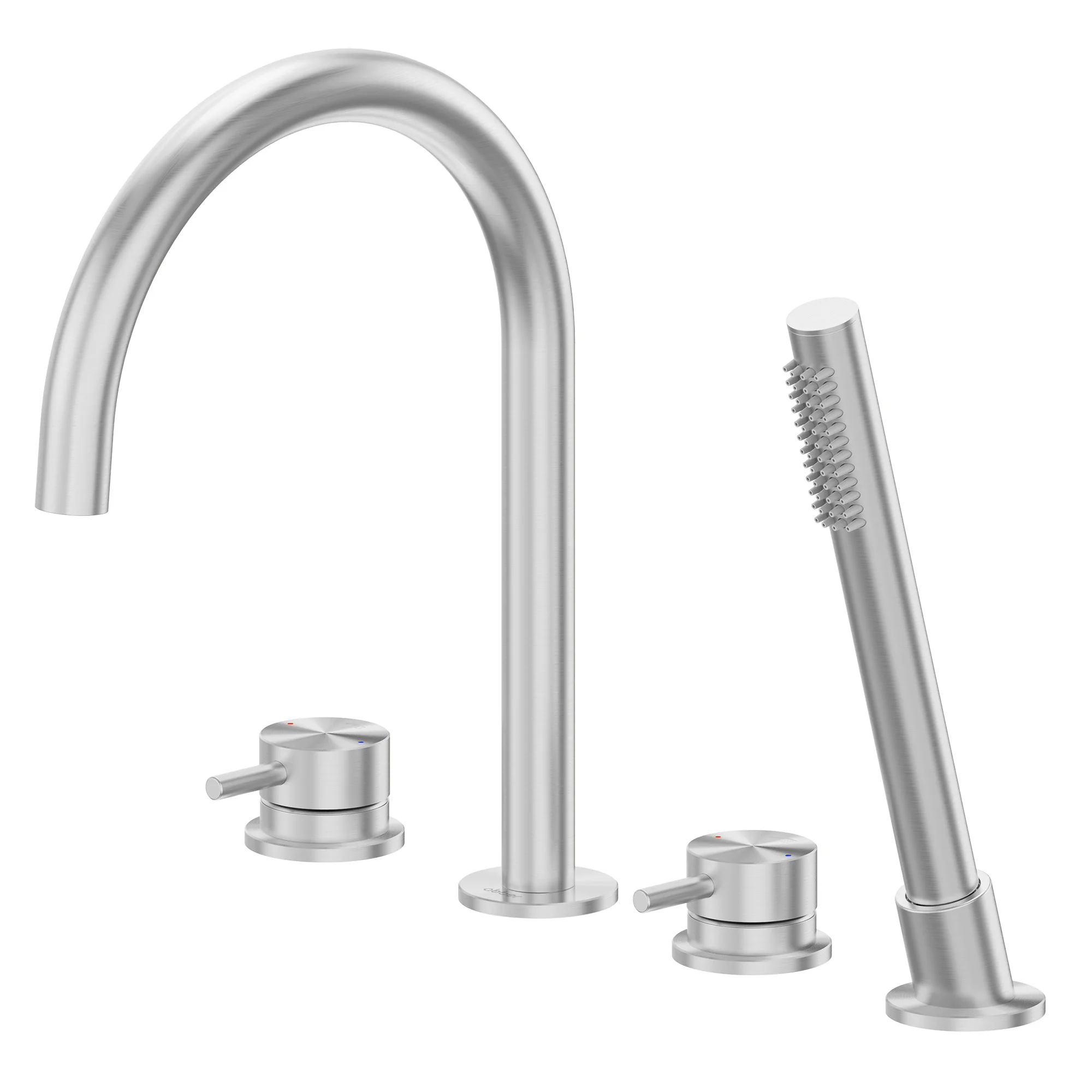 Смеситель на борт ванны ABBER Wasser Kreis 316 AF8113BST сталь брашированная Смеситель на борт ванны ABBER Wasser Kreis 316 AF8113BST сталь брашированная