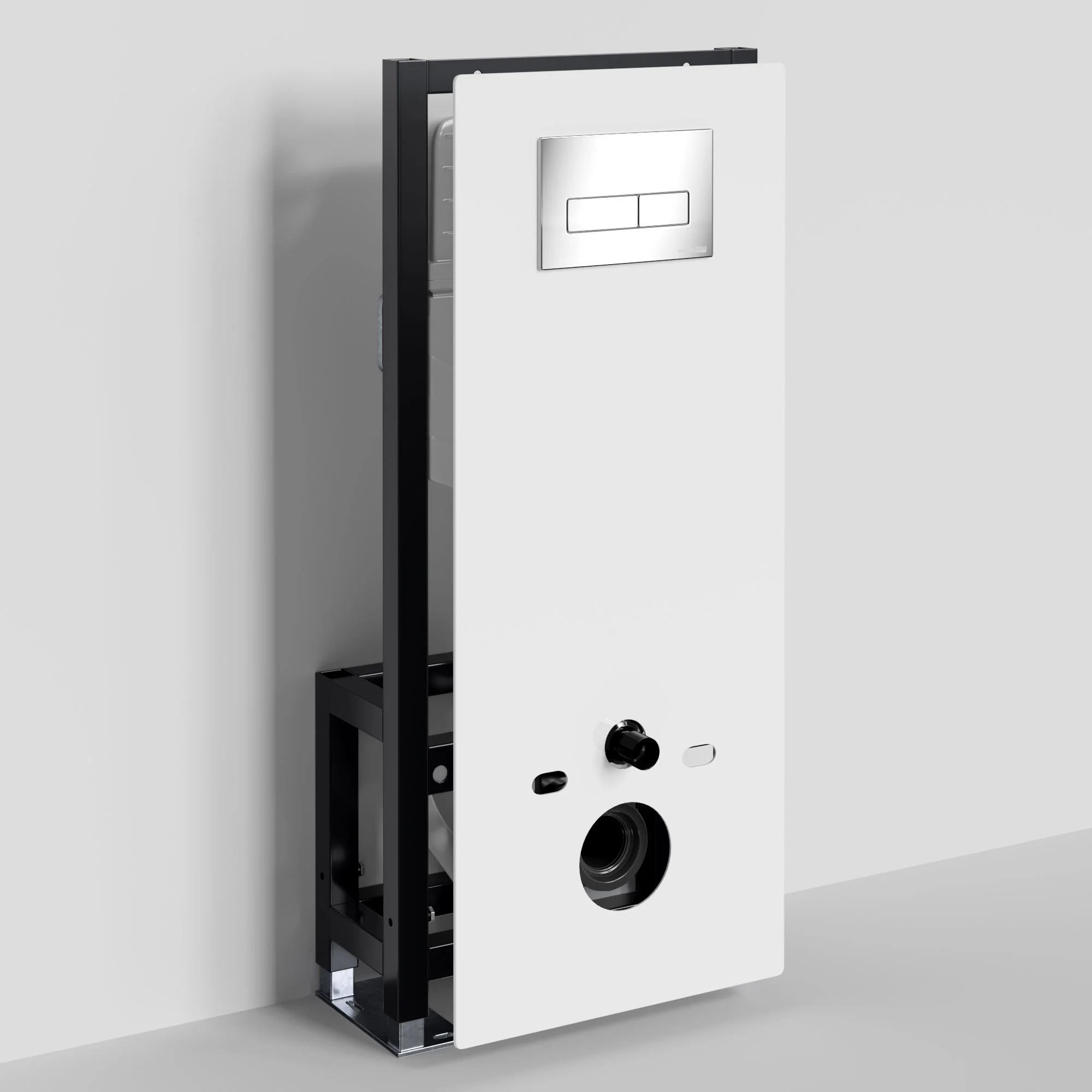 Инсталляция для унитаза WasserKRAFT Glan 66TLT.010.ME.WH.CH03 с клавишей смыва хром Инсталляция для унитаза WasserKRAFT Glan 66TLT.010.ME.WH.CH03 с клавишей смыва хром