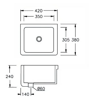 Раковина HATRIA YN0201 42 см Раковина HATRIA YN0201 42 см