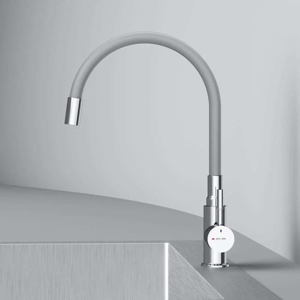 Смеситель для кухни AM.PM X-Joy S F85B07605 S с гибким изливом, серый/хром — Изображение 6