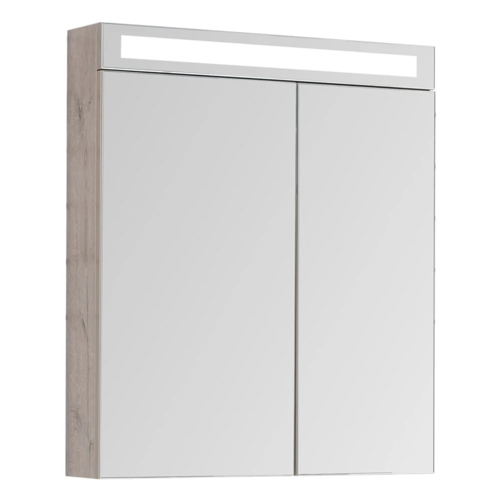 Зеркальный шкаф DREJA MAX, 70 см, 2 дверцы, 4 стеклянные полки, дуб кантри 77.9008D Зеркальный шкаф DREJA MAX, 70 см, 2 дверцы, 4 стеклянные полки, дуб кантри 77.9008D