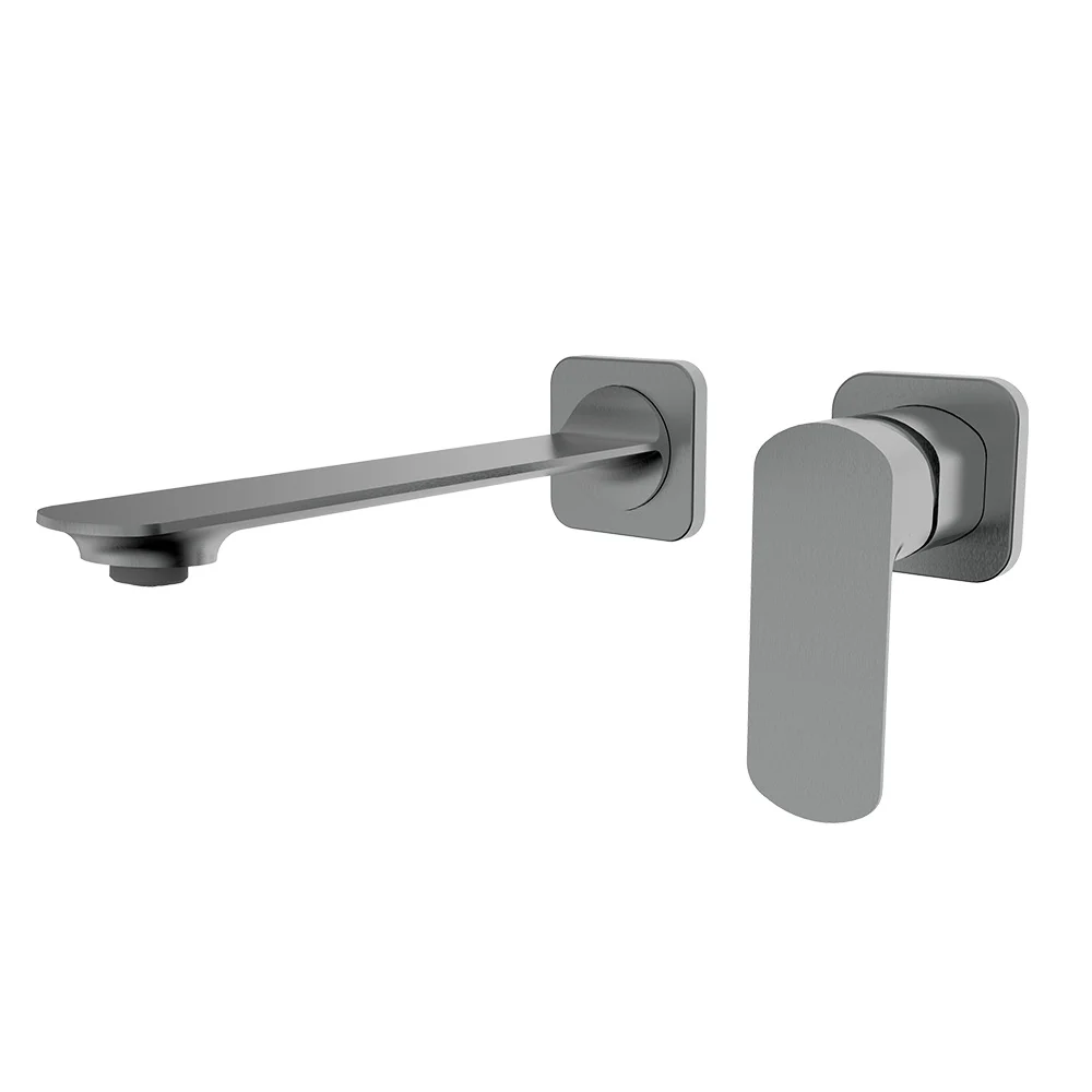 Смеситель для раковины AQUAme Monza AQM6315GM на 2 отв, внутр монтаж в компл, Gun metal Смеситель для раковины AQUAme Monza AQM6315GM на 2 отв, внутр монтаж в компл, Gun metal