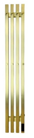 Картинка анонса товара «полотенцесушитель электрический teso azaro stick cube 12f4 1200x180 золото матовое»