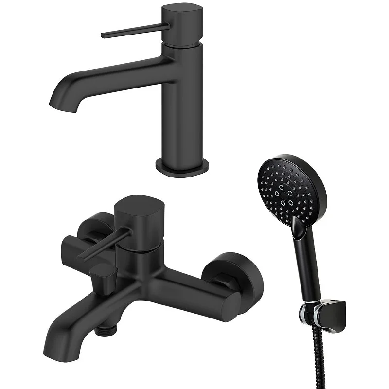 Комплект смесителей Orange Karl M05-311b черный Комплект смесителей Orange Karl M05-311b черный