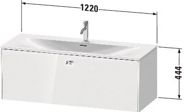 Тумба под раковину Duravit Brioso BR421402222 подвесная 122 см белая Тумба под раковину Duravit Brioso BR421402222 подвесная 122 см белая