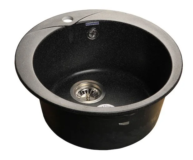 Кухонная мойка GranFest Rondo R-480 чер черный Кухонная мойка GranFest Rondo R-480 чер черный