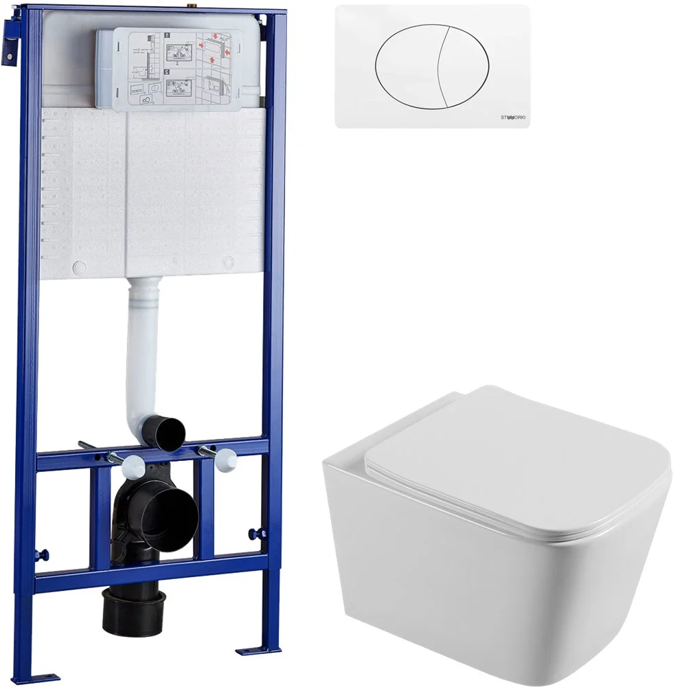 Инсталляция для унитаза STWORKI Бурос BU-04up 510162 с кнопкой смыва 230824 белой 589628 Инсталляция для унитаза STWORKI Бурос BU-04up 510162 с кнопкой смыва 230824 белой 589628